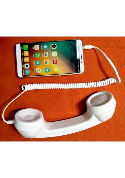3.5mm Mic Retro Cep Telefonu Ahize Telefon Klasik Alıcı Beyaz fiyatları