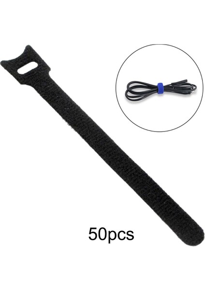 50 Adet Kullanımlık Naylon Kayış Kanca ve Döngü Kablosu Kablosu Bağları Kordon Koruyucu Siyah 12X150MM modelleri