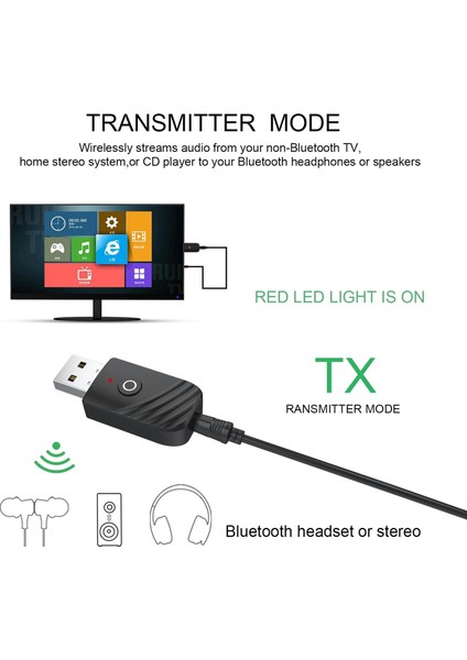 Verici/Alıcı Bluetooth Usb - Siyah (Yurt Dışından) fırsatları