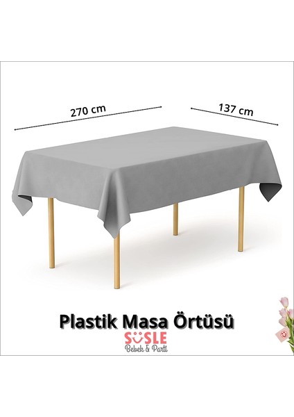 Masa Örtüsü 137cm x 270cm - Gümüş fiyatları