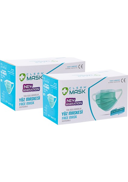 New Generation Kırmızı 50x2 3 Katlı Cerrahi Maske