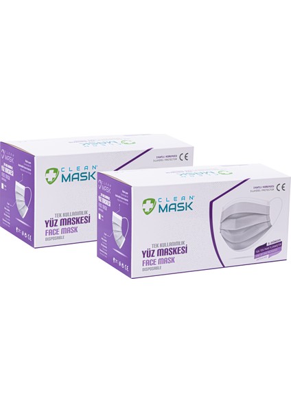 Clean Mask Cleanmask Mavi 50x2 3 Katlı Cerrahi Maske