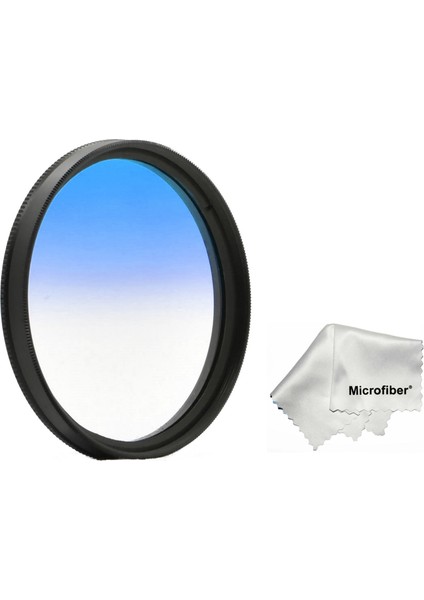 77MM Lensler Için Gradual Degrade Kademeli Mavi Blue Efekt Filtre