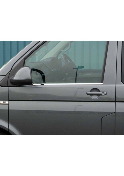 VW T6 Transporter Krom Cam Çıtası 2 Parça 2015> Paslanmaz Çelik