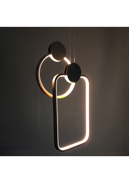 Circled Ikili Sarkıt LED Avize 30X25CM+ÇAP25