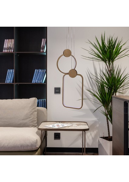 Circled Ikili Sarkıt LED Avize 30X25CM+ÇAP25
