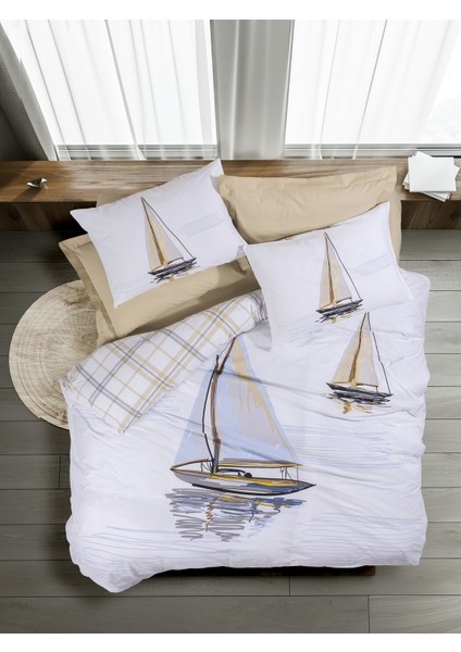 Maritime Çift Kişilik Nevresim Takımı Wind Bej