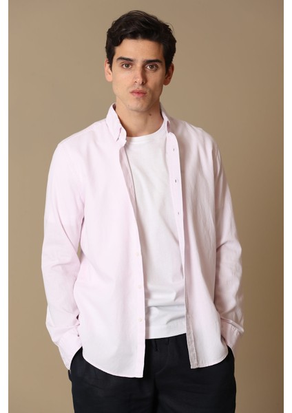 Lora Erkek Smart Gömlek Comfort Slim Fit Bej