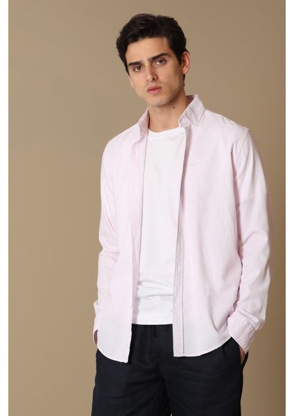 Lora Erkek Smart Gömlek Comfort Slim Fit Bej