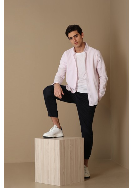 Lora Erkek Smart Gömlek Comfort Slim Fit Bej