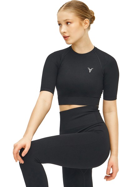 Seamless Toparlayıcı Tayt ve Kısa Kol Büstiyer Takım 1923