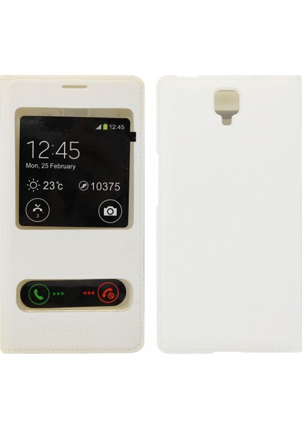General Mobile Discovery 2 Için Nettech Pencereli Kapaklı Kılıf