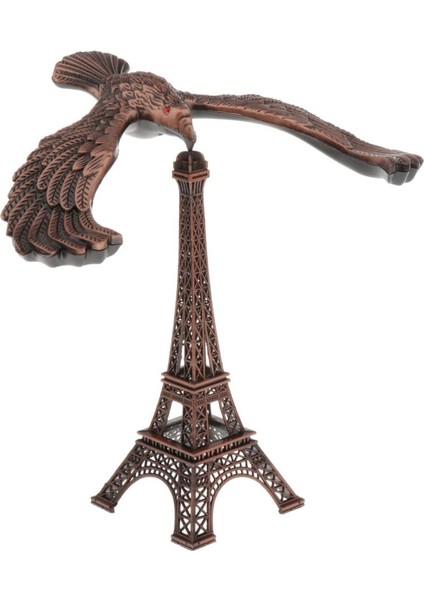Yaratıcı Metal Kule Modeli Bina Dekor Çocuk Gençler Oyuncak Dıy El Sanatları Kırmızı Bronz 20 cm modelleri
