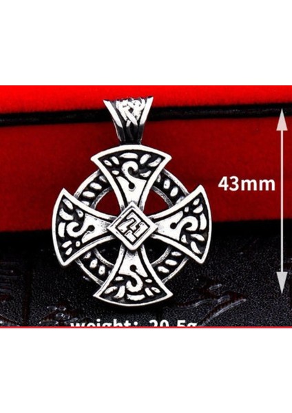 Paslanmaz Çelik Iskandinav Kabartma Desen Haç Kolye indirimleri