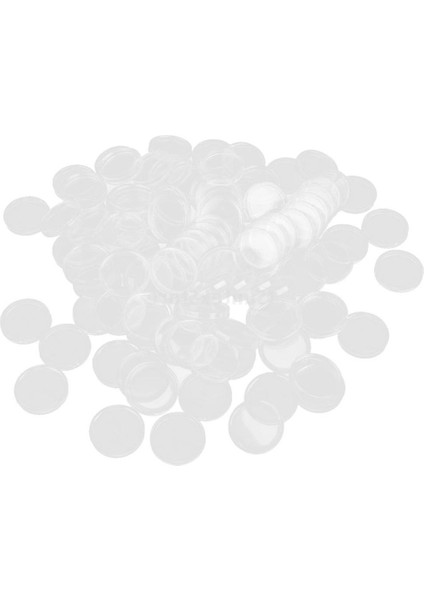 100 Adet Temizle Plastik Sikke Kapsül Paraları Konteyner Kutuları Tutucular 21MM