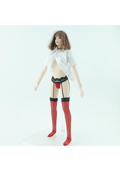 Phicen / Kumik 12 '' Kadın Vücut Aksesuarları Için 1/6 Beyaz Kısa Kollu Gömlek