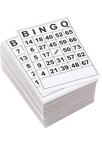 Bingo Oyunu Kağıt Kartları 1 Tek Bir Tekrar Tasarımı Olmadan Tek 60 Sayfalarda (Yurt Dışından)