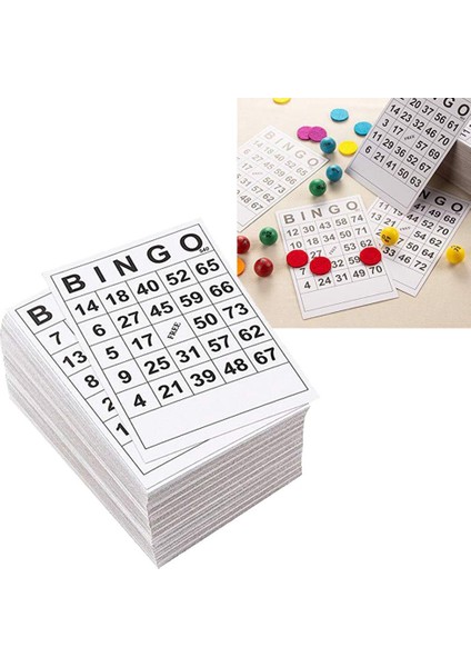 Bingo Oyunu Kağıt Kartları 1 Tek Bir Tekrar Tasarımı Olmadan Tek 60 Sayfalarda (Yurt Dışından)
