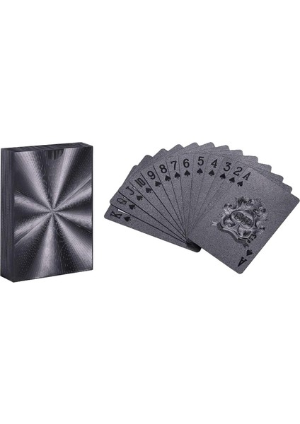 Yaratıcı Su Geçirmez Siyah Plastik Iskambil Kartları Kart Oyunları Poker 87X57MM Stil 3 (Yurt Dışından)