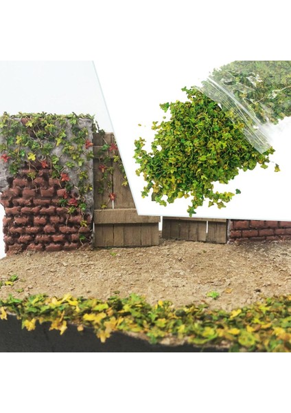 Minyatür Yaprak Statik Model Çim Tufts Model Manzara Bonsai Süsler Yeşil B (Yurt Dışından)