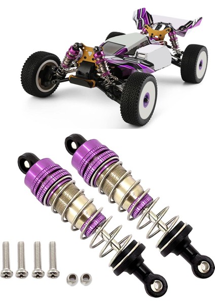 Wltoys Için 2x Metal Amortisör 124019 144001 1/12 1/14 Rc Araba Paletli(Yurt Dışından)