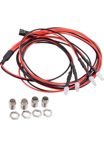 4pc Rc LED Far Arka Lambası Aksesuar 3mm 1/5 1/8 1/10 1/12 1/16 Araba