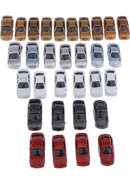 Lot 30 Adet Model Arabalar Tren Demiryolu Sokak Manzarası N Skala 1: 150 (Yurt Dışından)