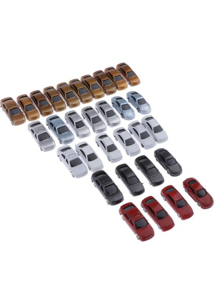 Lot 30 Adet Model Arabalar Tren Demiryolu Sokak Manzarası N Skala 1: 150 (Yurt Dışından)