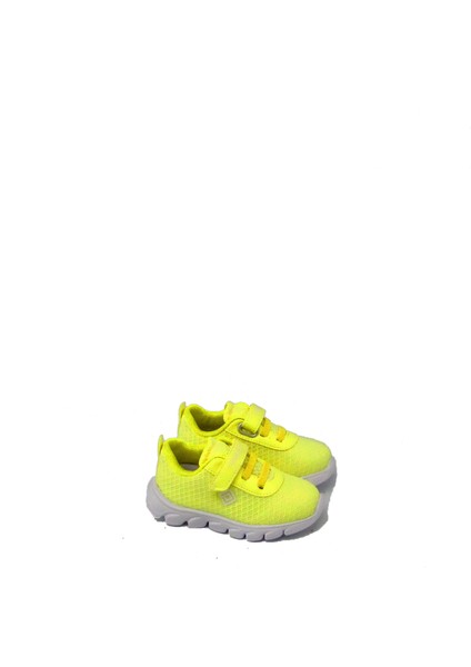 P-1256 Sarı Unisex Çocuk Tek Cırt Fileli Spor Ayakkabı