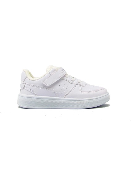 P-964 Beyaz Unisex Çocuk Tek Cırt Spor Ayakkabı