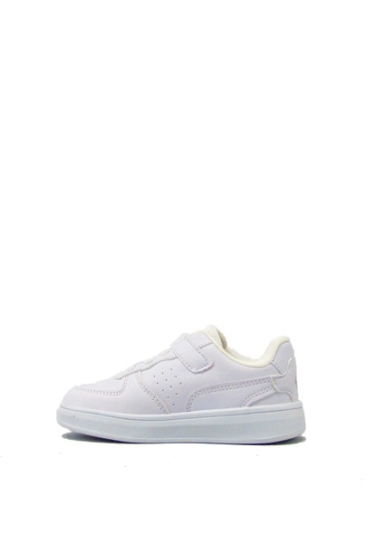 P-964 Beyaz Unisex Çocuk Tek Cırt Spor Ayakkabı