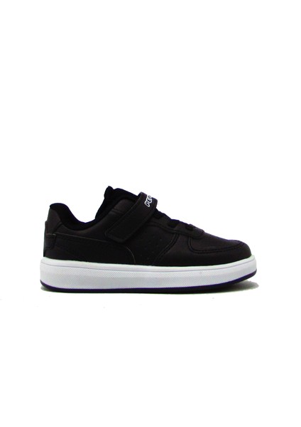 P-964 Siyah Unisex Çocuk Tek Cırt Spor Ayakkabı