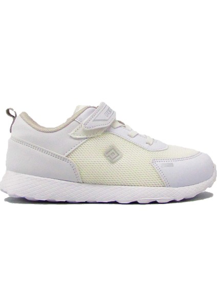 P-1216 Beyaz Unisex Çocuk Fileli Spor Ayakkabı