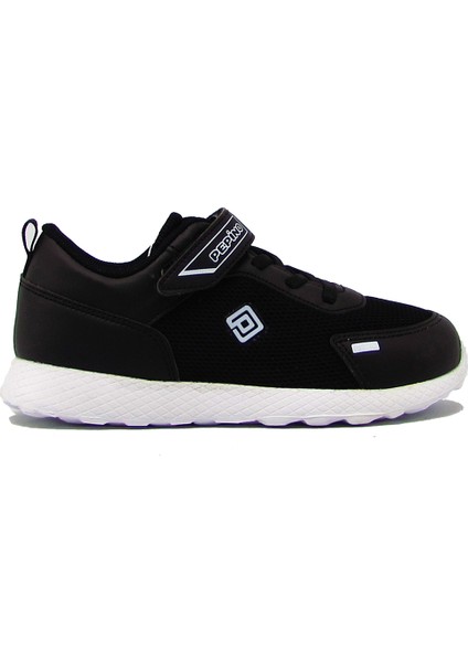 P-1216 Siyah Unisex Çocuk Fileli Spor Ayakkabı