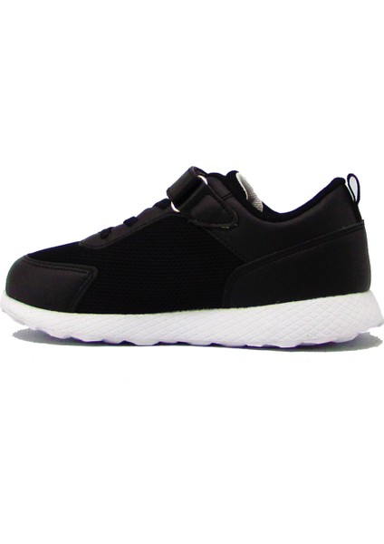 P-1216 Siyah Unisex Çocuk Fileli Spor Ayakkabı
