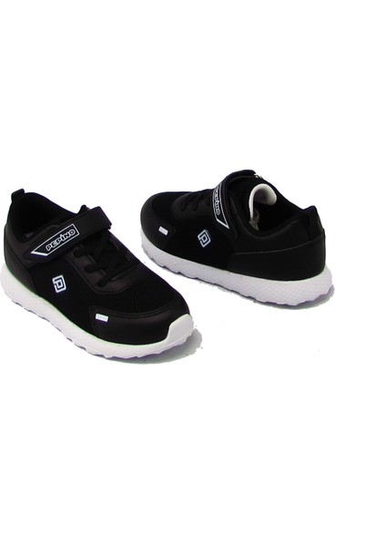 P-1216 Siyah Unisex Çocuk Fileli Spor Ayakkabı