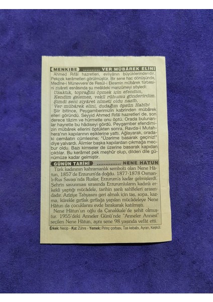 22 Mayıs 2003 Takvim Yaprağı - Nostaljik Koleksiyonluk Takvim Yaprağı fiyatları