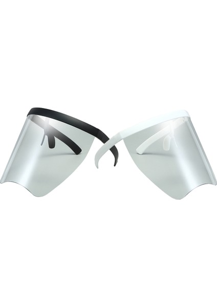 Tam Yüz Kalkanı Kullanımlık Gözlükler Temizle Lens Güneş Gözlüğü Vizör Siyah ÇerçeveOto-Onay(Yurt Dışından) fırsatları