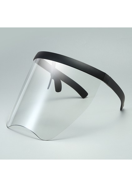 Tam Yüz Kalkanı Kullanımlık Gözlükler Temizle Lens Güneş Gözlüğü Vizör Siyah ÇerçeveOto-Onay(Yurt Dışından) indirimleri