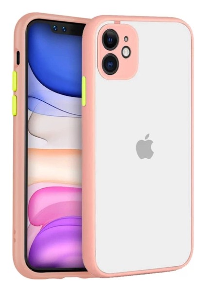 Apple iPhone 11 Kılıf Kamera Korumalı Mat Renkli Buzlu Hux Silikon