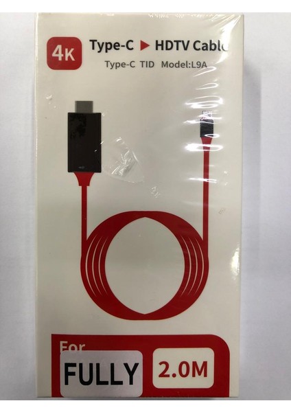 Hd 1080P Tv USB 3.1 2m Dönüştürücü Usb-C Adaptör Kablosu Type-C To HDMI Kablosu Hdtv Tablet Uyumlu