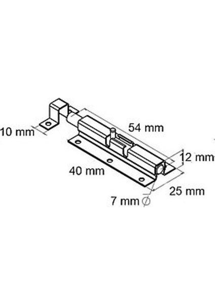 Klas Kapı Sürgü Sarı 40 mm 12 Adet