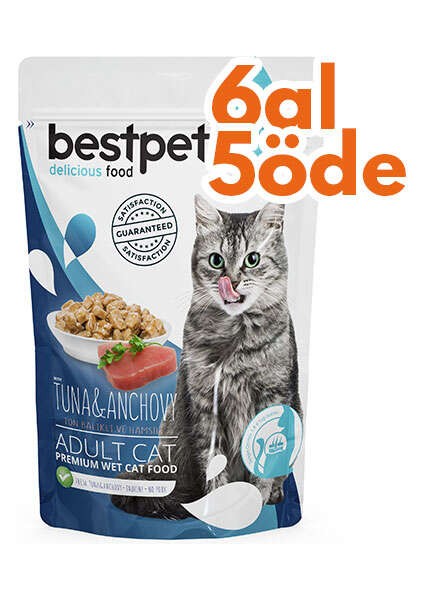 Pouch Jelly Ton Balıklı ve Hamsili Yetişkin Kedi Yaş Maması 85 gr