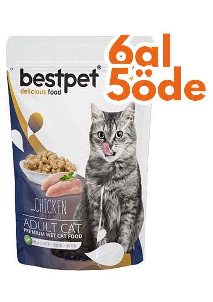 Pouch Jelly Tavuk Etli Yetişkin Kedi Yaş Maması 85 gr