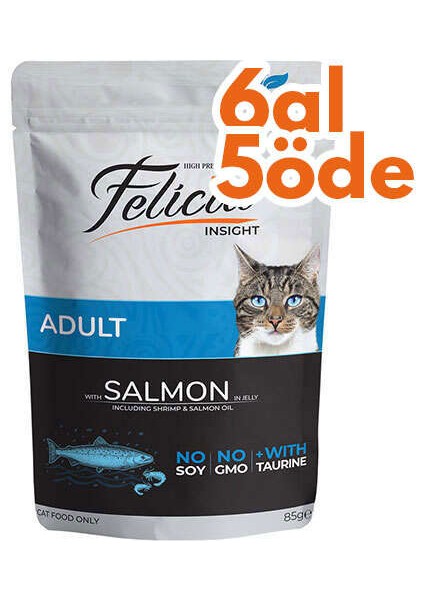 Pouch Somon Etli Tahılsız Yetişkin Kedi Yaş Maması 85 gr