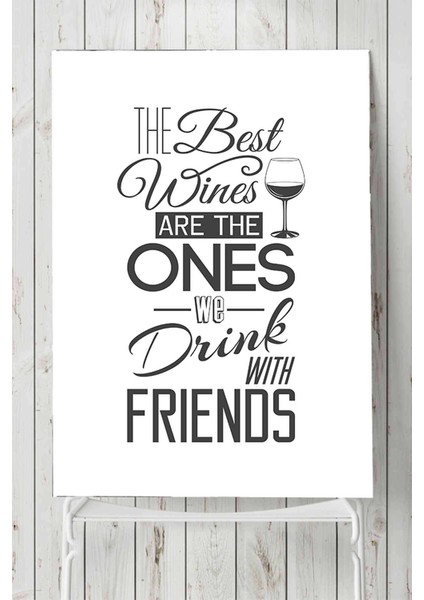 Best Wines Friends Şarap Mutfak Poster