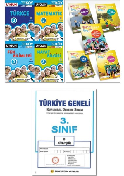 3. Sınıf Set (4 Adet Çek Kopar Test + Garip Olaylar Öykü Dizisi + Kurumsal Deneme Sınavı)