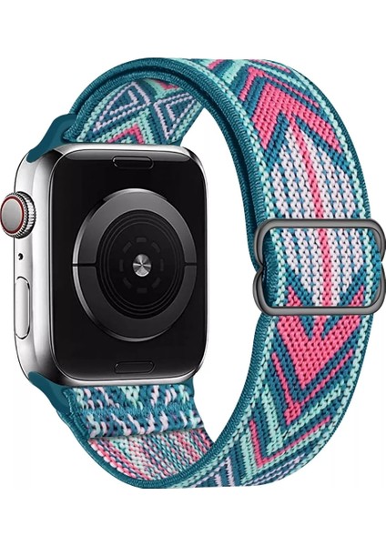 Apple Watch Uyumlu Saat Bandı ( 38-40-41 Mm)Ayarlanabilir Elastik Solo Döngü Kordon