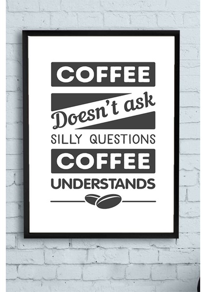 Coffee Unterstands Kahve Mutfak Çerçeveli Tablo