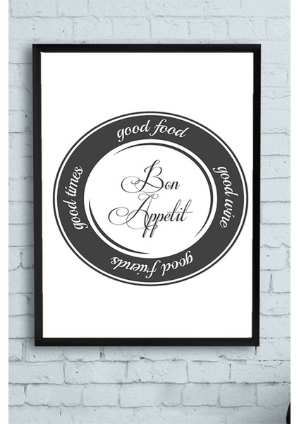 Bon Appetit Mutfak Çerçeveli Tablo